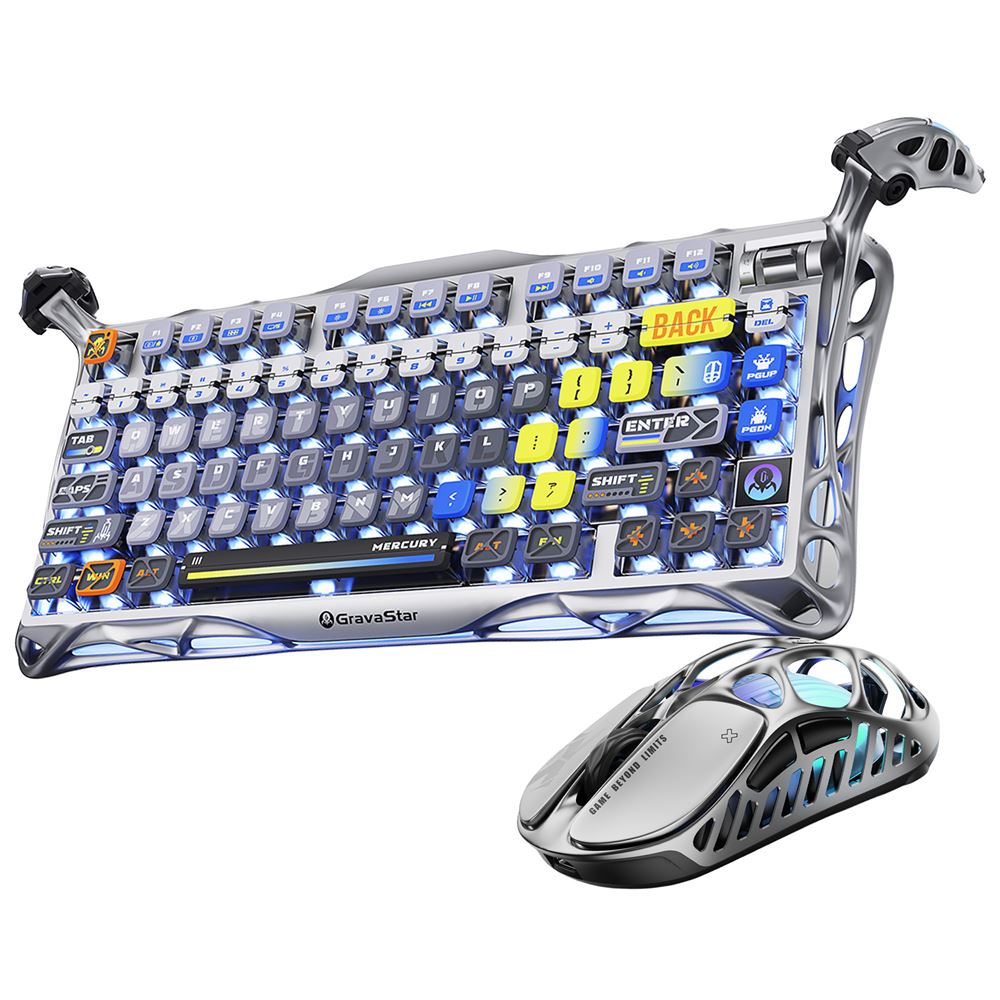 GravaStar Mercury K1 Pro Mekanik Gaming Klavye ve X Kablosuz Optik