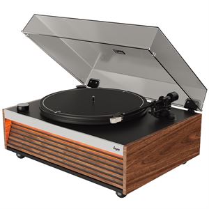 Hym Originals Lumi Dahili Bluetooth Hoparlörlü Işıklı Retro Pikap Plakçalar Aux RCA Çıkışlı All-in-One, Ceviz