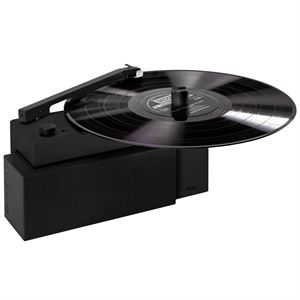 Hym Originals Duo Ayrılabilir Bluetooth Hoparlörlü Şarjlı ve Taşınabilir Akıllı Pikap Plakçalar, Siyah