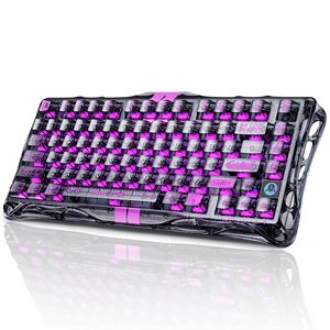 GravaStar Mercury V75 Lite Manyetik Switch Gaming Klavye, Kablolu, İngilizce Q, Transparent Black