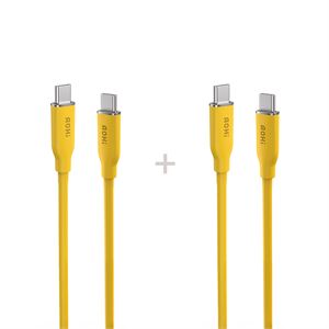 Aohi Silky Type-C to Type-C 1m PD 3.1 480Mbps 140W Süper Hızlı Şarj/Data Kablosu Seti 2'li