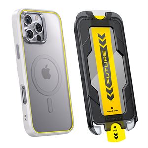 Aohi The Future Iphone 16 Pro Kılıfı Beyaz, Tam Kaplayan Kırılmaz Temperli Camlı Koruma