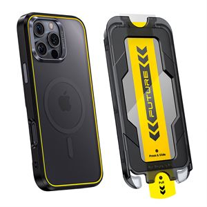 Aohi The Future Iphone 16 Pro Max Kılıfı Siyah, Tam Kaplayan Kırılmaz Temperli Camlı Koruma