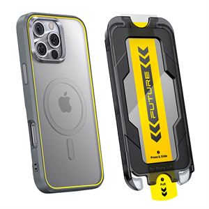 Aohi The Future Iphone 16 Pro Kılıfı Natural Titanium, Tam Kaplayan Kırılmaz Temperli Camlı Koruma