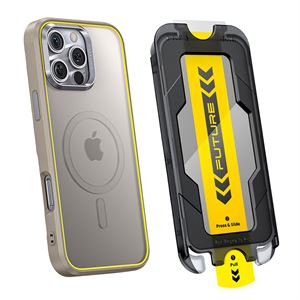 Aohi The Future Iphone 16 Pro Kılıfı Desert Titanium, Tam Kaplayan Kırılmaz Temperli Camlı Koruma