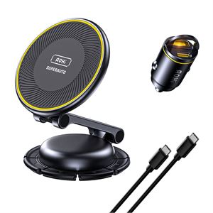 Aohi Superauto 45W Araç İçi Şarjı, 15W Şarj Aleti, Katlanır Telefon Tutucu