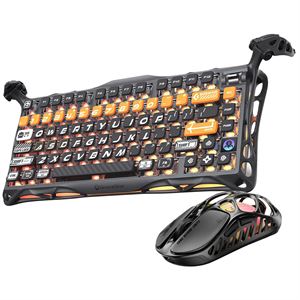GravaStar Mercury K1 Pro+X Kablosuz RGB Işıklı Mekanik Q Gaming Klavye ve Optik Mouse Seti, CyberFlare