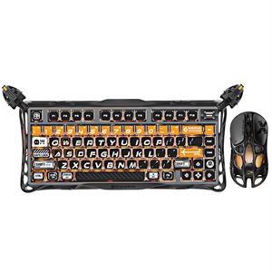 GravaStar Mercury K1 Pro+X Kablosuz RGB Işıklı Mekanik Q Gaming Klavye ve Optik Mouse Seti, CyberFlare