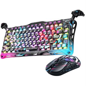GravaStar Mercury V75 Pro Kablolu Manyetik Gaming Klavye ve XPro Kablosuz Mouse Seti, Neon Graffiti