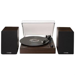 Lenco LS-200 Ahşap Harici Hoparlörlü Bluetooth Pikap-LS-200