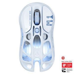 Gravastar Mercury M1 Pro RGB 26.000 DPI Optik Gaming Mouse, Kablosuz, Ice Blue