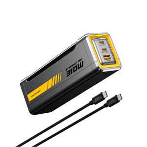 Aohi Starship 20.000 mAh 310W PD3.1 Powerbank, Akıllı Dijital Göstergeli 2si1 Arada Taşınabilir Hızlı Şarj Cihazı, Şarj İstasyonu, Siyah
