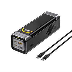 Aohi The Black Warrior 25.200 mAh 170W PD3.0 Powerbank, Akıllı Dijital GöstergeliTaşınabilir Hızlı Şarj Cihazı, Siyah