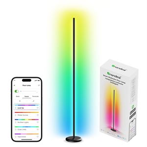 Nanoleaf Akıllı RGBW Dikey Aydınlatma Yer Lambası Matter, App Kontrollü, Google Home, Alexa, Apple Home Destekli, Siyah