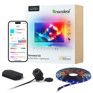 Nanoleaf 4D Akıllı Tv Arkası Led Şerit Aydınlatma Başlangıç Paketi App Kontrollü 4m Maks 65inç,Google Home, Alexa, Razer Chroma, Apple Home Destekli