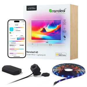 Nanoleaf 4D Tv Arkası Akıllı Led Şerit Aydınlatma Başlangıç Paketi App Kontrollü 5.2m Maks 85inç,Google Home, Alexa, Razer Chroma, Apple Home Destekli