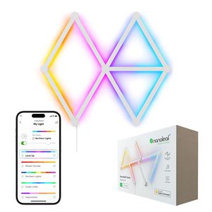 Nanoleaf Akıllı RGBW Led Işık Şerit Başlangıç Paketi App Kontrollü, 9 Parça, Beyaz, Google Home, Alexa, Razer Chroma, Apple Home Destekli