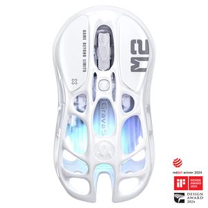 Gravastar Mercury M2 RGB 26.000 DPI Optik Gaming Mouse, Kablosuz, Opaline White