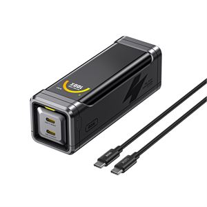 Aohi The Black Warrior 10.000 mAh 65W PD3.0 Powerbank, Akıllı Dijital Göstergeli Taşınabilir Hızlı Şarj Cihazı, Siyah