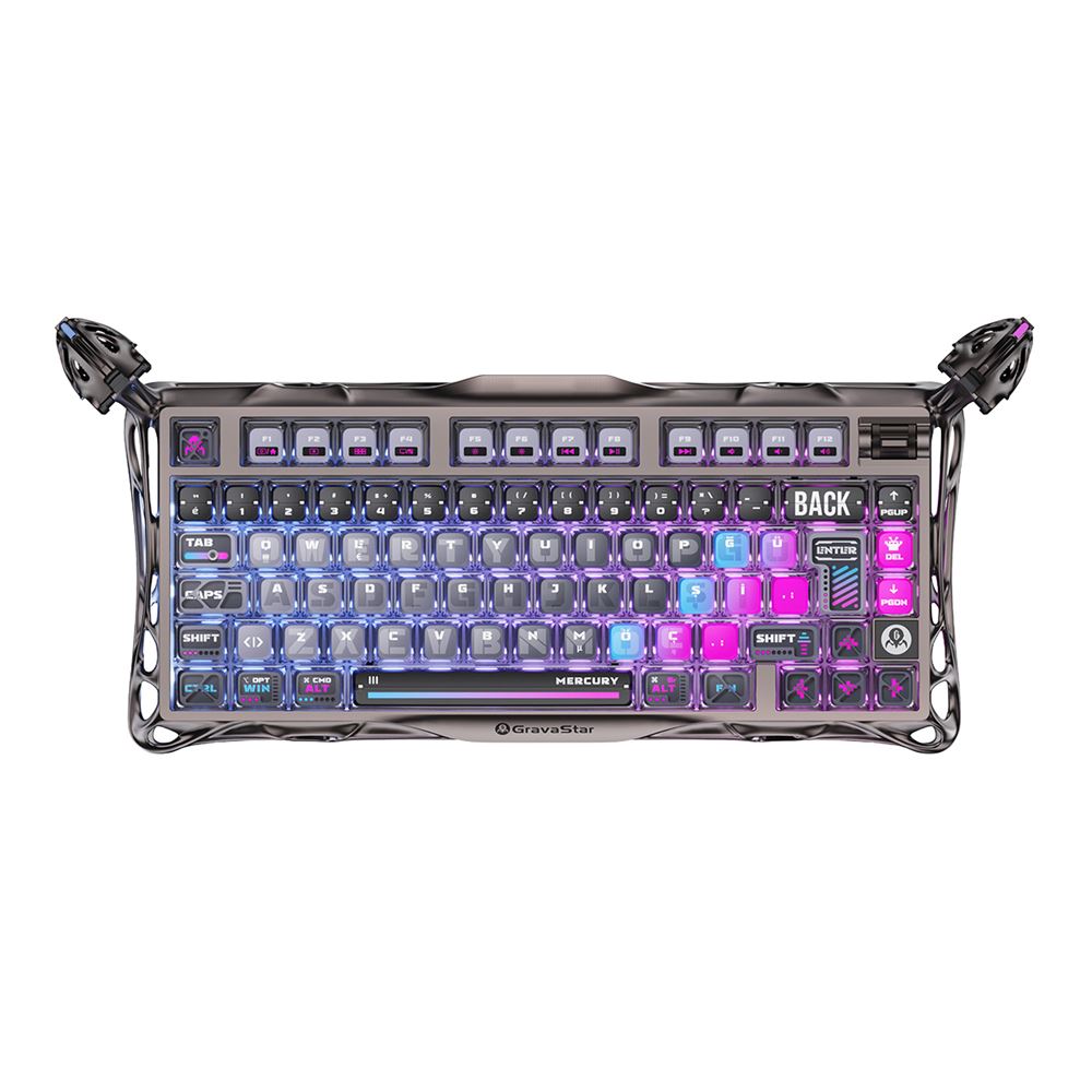 GravaStar Mercury K1 Pro RGB Kablosuz Mekanik Gaming Klavye, Türkçe Q ...